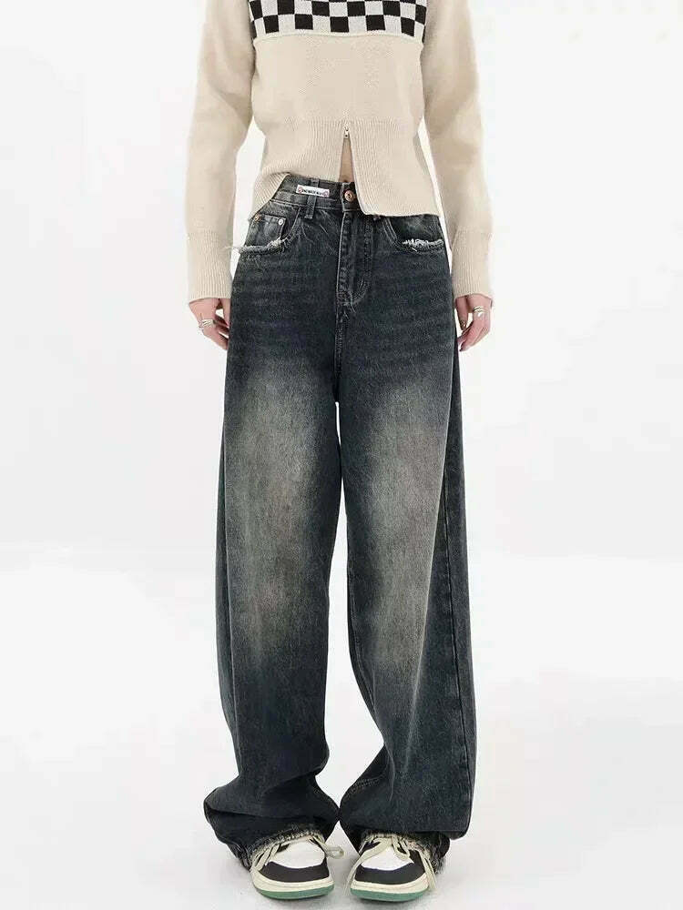 Y2K Aesthetic Denim Jeans: Fun Fiesta Straight Fit for Women
