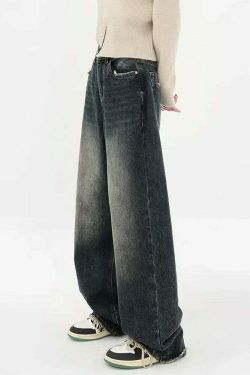 Y2K Aesthetic Denim Jeans: Fun Fiesta Straight Fit for Women
