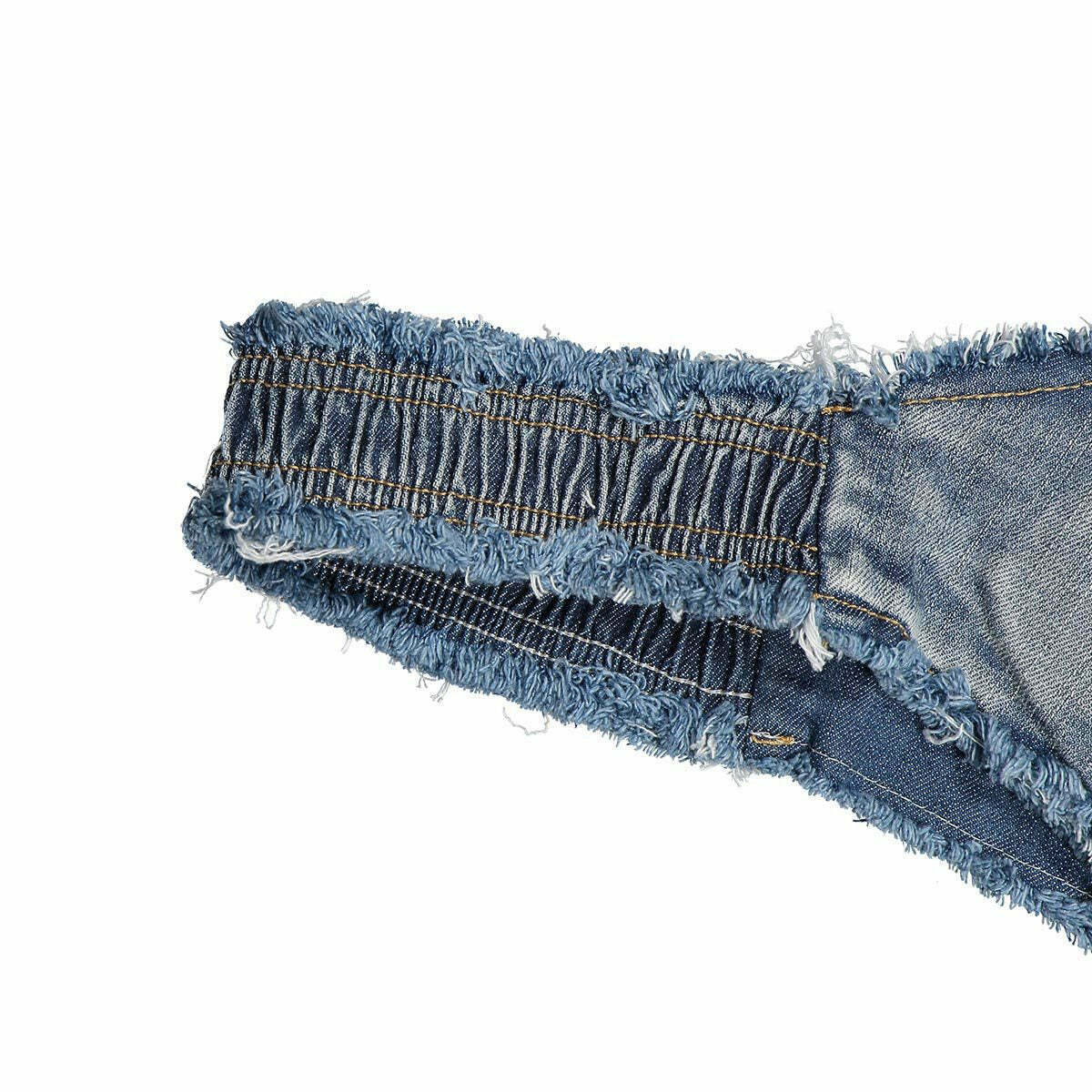 Y2K Aesthetic Denim Print Bikini Set for Women - Sexy and Stylish Retro Swimwear