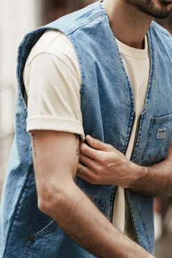 Y2K Aesthetic Denim Workwear Vest for Women - Coquette Style Cargo Skirt and Cute Tops