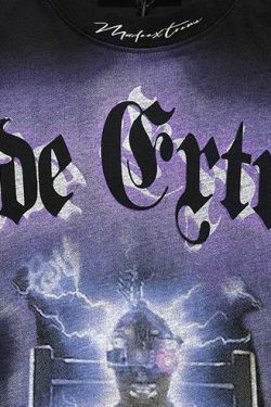 Y2K Aesthetic Electrocution T-Shirt for Women - Coquette Grunge Style with a Touch of Old Money