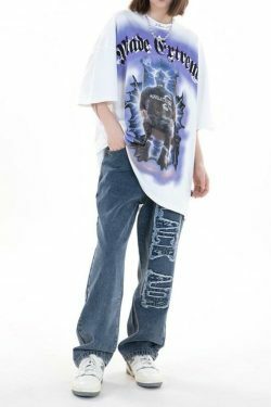 Y2K Aesthetic Electrocution T-Shirt for Women - Coquette Grunge Style with a Touch of Old Money