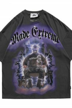 Y2K Aesthetic Electrocution T-Shirt for Women - Coquette Grunge Style with a Touch of Old Money