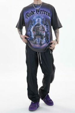 Y2K Aesthetic Electrocution T-Shirt for Women - Coquette Grunge Style with a Touch of Old Money