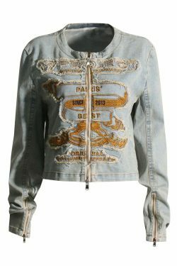 Y2K Aesthetic Embroidered Denim Jacket - Coquette & Grunge Style Women's Fashion