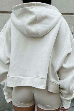 Y2K Aesthetic Embroidered Hoodie: Coquette & Grunge Style Street Oversize Fashion