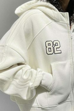 Y2K Aesthetic Embroidered Hoodie: Coquette & Grunge Style Street Oversize Fashion