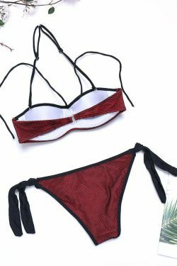 Y2K Aesthetic Embroidered Mesh Bikini Swimsuit - Sexy Fluorescent Backless Style