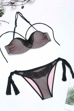 Y2K Aesthetic Embroidered Mesh Bikini Swimsuit - Sexy Fluorescent Backless Style