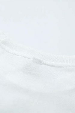 Y2K Aesthetic Embroidered T-Shirt with 'Stag Horns' Design