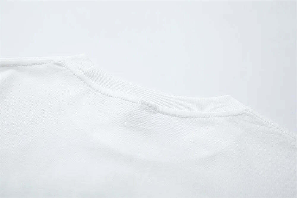 Y2K Aesthetic Embroidered T-Shirt with 'Stag Horns' Design Y2K Aesthetic Embroidered T-Shirt with 'Stag Horns' Design