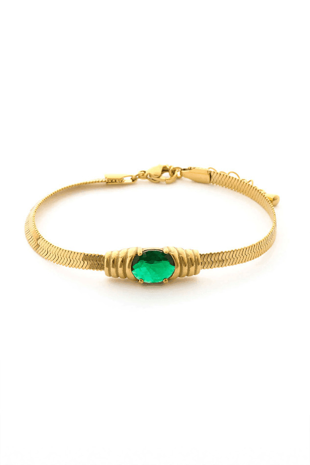 Y2K Aesthetic Emerald Bracelet: Coquette Style Grunge Outfits & Cute Tops for Women Y2K Aesthetic Emerald Bracelet: Coquette Style Grunge Outfits & Cute Tops for Women
