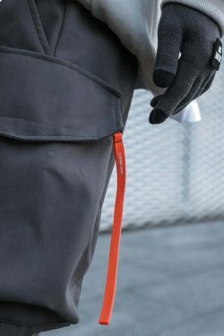 Y2K Aesthetic Extended Belt Strap Cargo Pants for Women - Grunge Style with Coquette Touch