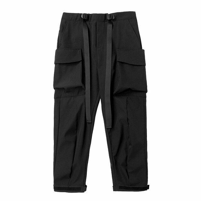 Y2K Aesthetic Extended Belt Strap Cargo Pants for Women - Grunge Style with Coquette Touch Y2K Aesthetic Extended Belt Strap Cargo Pants for Women - Grunge Style with Coquette Touch