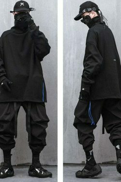 Y2K Aesthetic Extended Belt Strap Cargo Pants for Women - Grunge Style with Coquette Touch