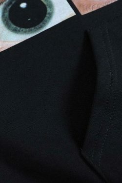 Y2K Aesthetic Eye Graphic Hoodie for Women - Coquette Style Grunge Fashion with Pastel Goth Vibes