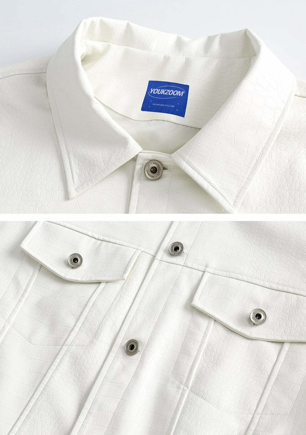 Y2K Aesthetic Faux Crocodile Leather Jacket - Coquette Style Grunge Fashion with Old Money Elegance Y2K Aesthetic Faux Crocodile Leather Jacket - Coquette Style Grunge Fashion with Old Money Elegance