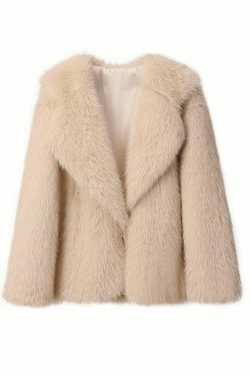 Y2K Aesthetic Faux Fur Mid-Length Coat for Women - Coquette Style Grunge Fashion