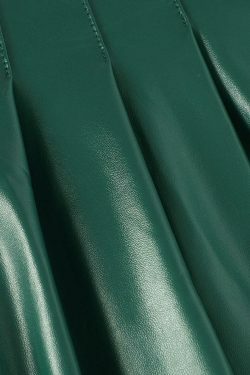 Y2K Aesthetic Faux Leather Pleated Mini Skirt for Women - Coquette Style Grunge Fashion Outfit