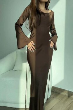 Y2K Aesthetic Fishtail Dress: Coquette Style Grunge Outfit with Pastel Goth Vibes and Cargo Skirt