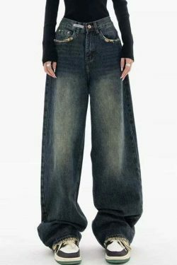 Y2K Aesthetic Flair: Coquette Denim Cargo Skirt for Women - Grunge Style with a Touch of Pastel Goth