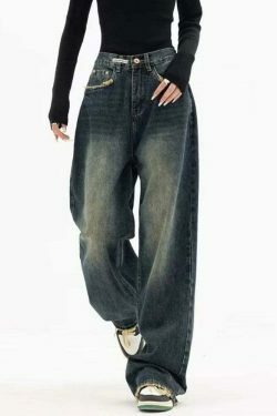 Y2K Aesthetic Flair: Coquette Denim Cargo Skirt for Women - Grunge Style with a Touch of Pastel Goth