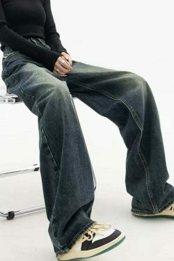 Y2K Aesthetic Flair: Coquette Denim Cargo Skirt for Women - Grunge Style with a Touch of Pastel Goth