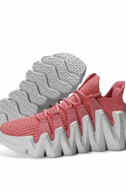 Y2K Aesthetic Flexi Run Mesh Sneakers - Coquette & Grunge Style Cute Tops for Women