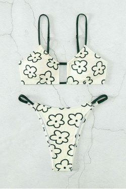 Y2K Aesthetic Floral Beach Bikini - Coquette Style for Women