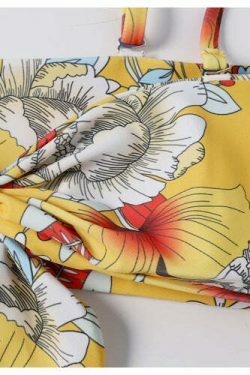 Y2K Aesthetic Floral Bikini Set - Coquette Style High Leg Swimsuit