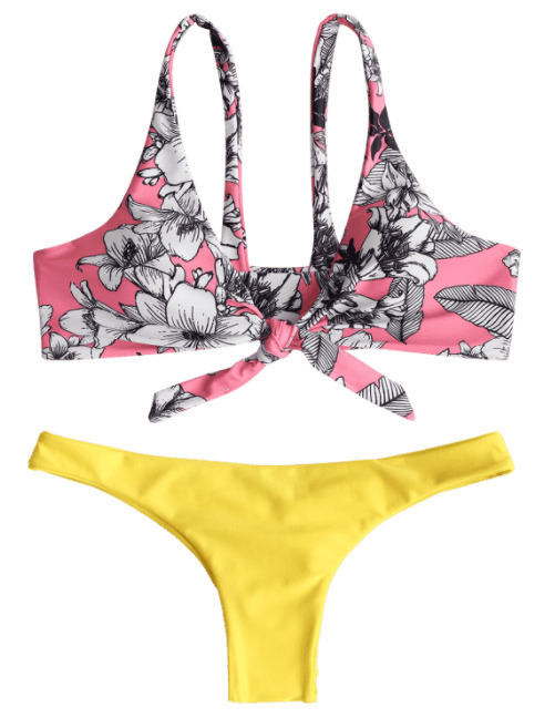 Y2K Aesthetic Floral Knot Scrunch Butt Bikini - Coquette Style for Women's Fashion Y2K Aesthetic Floral Knot Scrunch Butt Bikini - Coquette Style for Women's Fashion