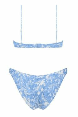 Y2K Aesthetic Floral Print Smocked Bikini Set - Vintage-inspired Swimwear for Trendy Women