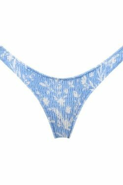 Y2K Aesthetic Floral Print Smocked Bikini Set - Vintage-inspired Swimwear for Trendy Women