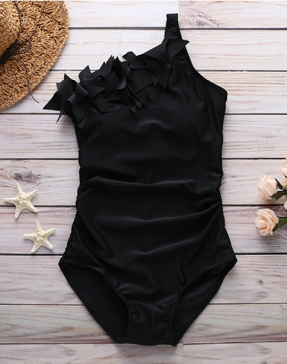 Y2K Aesthetic Flounced One-Shoulder Bikini - Coquette Grunge Pastel Goth Y2K Aesthetic Flounced One-Shoulder Bikini - Coquette Grunge Pastel Goth