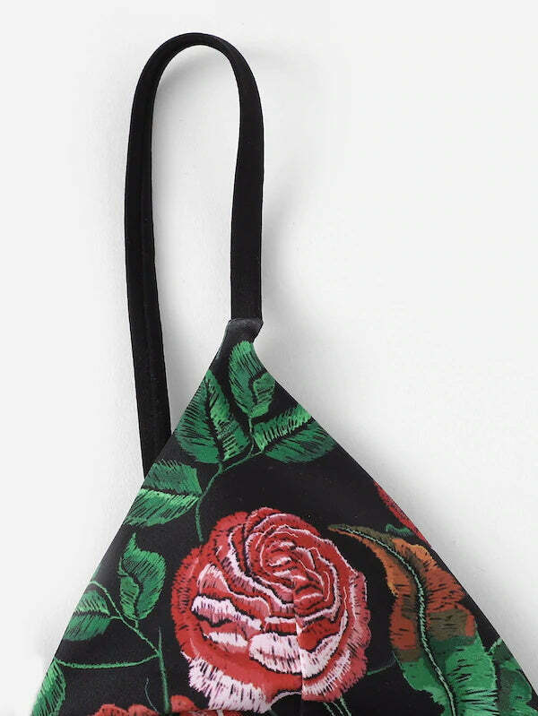 Y2K Aesthetic Flower String Bikini Set for Niche Women Fashion Y2K Aesthetic Flower String Bikini Set for Niche Women Fashion