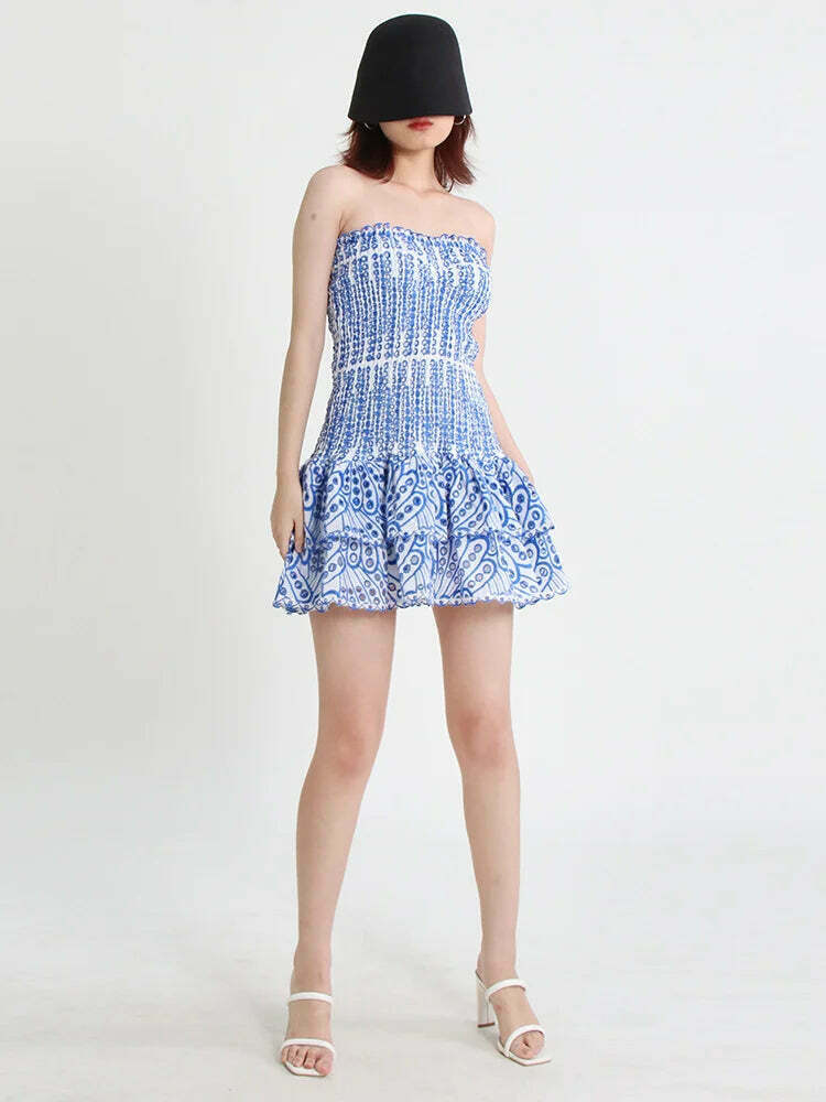 Y2K Aesthetic Forever Flourish Mini Dress - Coquette Style Strapless Fashion Statement Y2K Aesthetic Forever Flourish Mini Dress - Coquette Style Strapless Fashion Statement