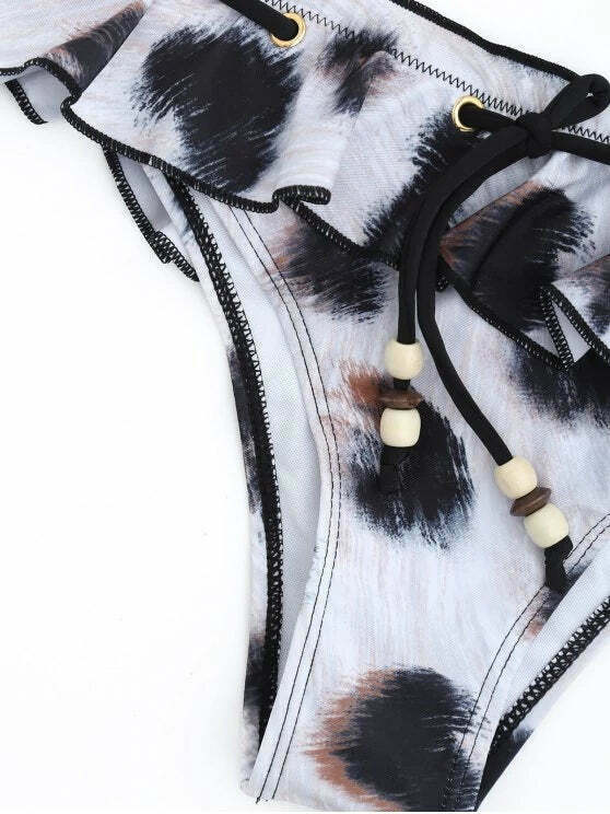 Y2K Aesthetic Frilled Halter Bikini Set - Trendy Women's Fashion Y2K Aesthetic Frilled Halter Bikini Set - Trendy Women's Fashion