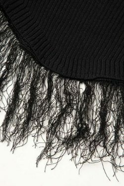 Y2K Aesthetic Fringe Hem Rib Knit Tank Top for Women - Coquette & Grunge Style Fashion