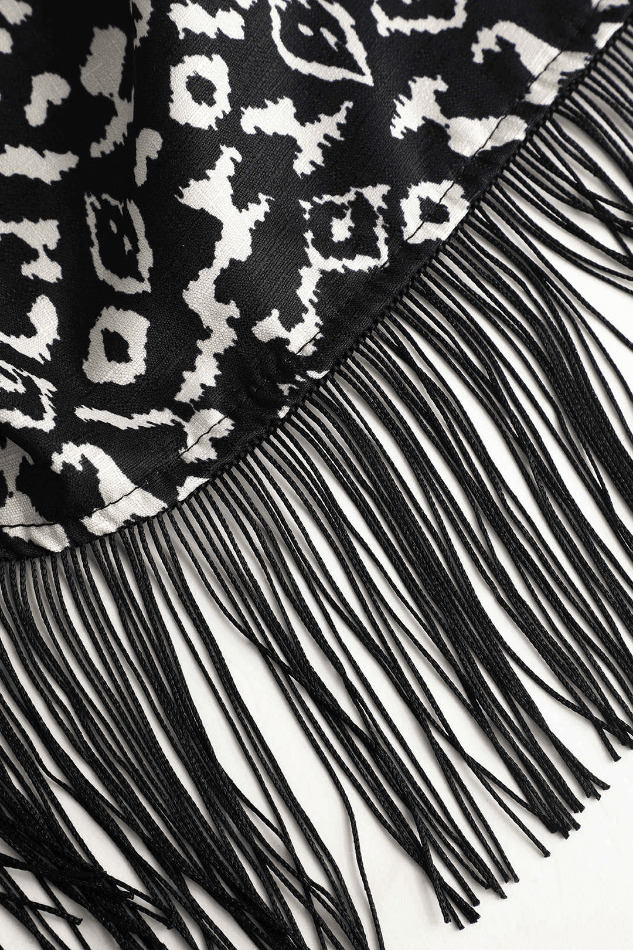 Y2K Aesthetic Fringe Hem Wrap Mini Skirt - Coquette Style Grunge Outfit