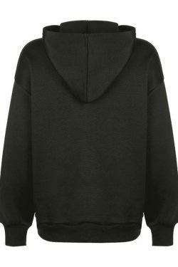 Y2K Aesthetic Front Zip Printed Hoodie - Coquette Grunge Fashion with Pastel Goth Vibes