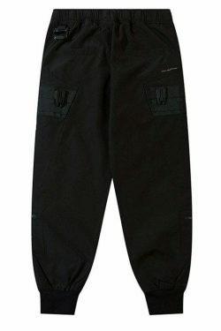 Y2K Aesthetic Future-Tech Cargo Joggers - Cyberpunk Style for Women