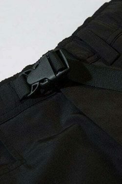 Y2K Aesthetic Future-Tech Cargo Joggers - Cyberpunk Style for Women