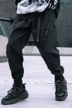 Y2K Aesthetic Future-Tech Cargo Joggers - Cyberpunk Style for Women