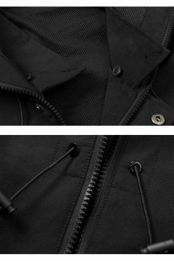 Y2K Aesthetic Futuristic Utility Cargo Jacket for Niche Women Fashion