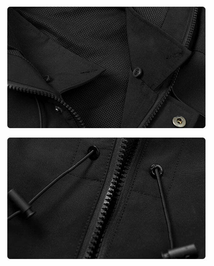 Y2K Aesthetic Futuristic Utility Cargo Jacket for Niche Women Fashion Y2K Aesthetic Futuristic Utility Cargo Jacket for Niche Women Fashion