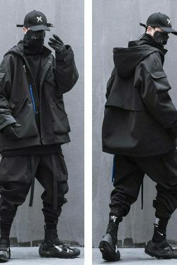 Y2K Aesthetic Futuristic Utility Cargo Jacket for Niche Women Fashion