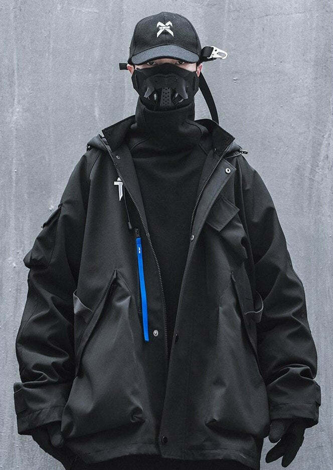 Y2K Aesthetic Futuristic Utility Cargo Jacket for Niche Women Fashion Y2K Aesthetic Futuristic Utility Cargo Jacket for Niche Women Fashion