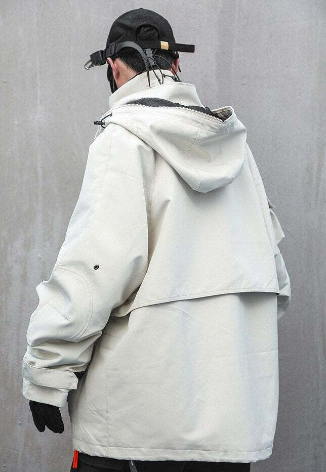 Y2K Aesthetic Futuristic Utility Cargo Jacket for Niche Women Fashion Y2K Aesthetic Futuristic Utility Cargo Jacket for Niche Women Fashion