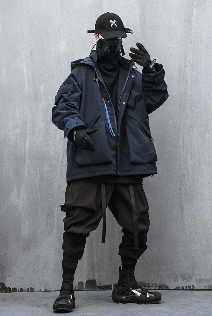 Y2K Aesthetic Futuristic Utility Cargo Jacket for Niche Women Fashion Y2K Aesthetic Futuristic Utility Cargo Jacket for Niche Women Fashion