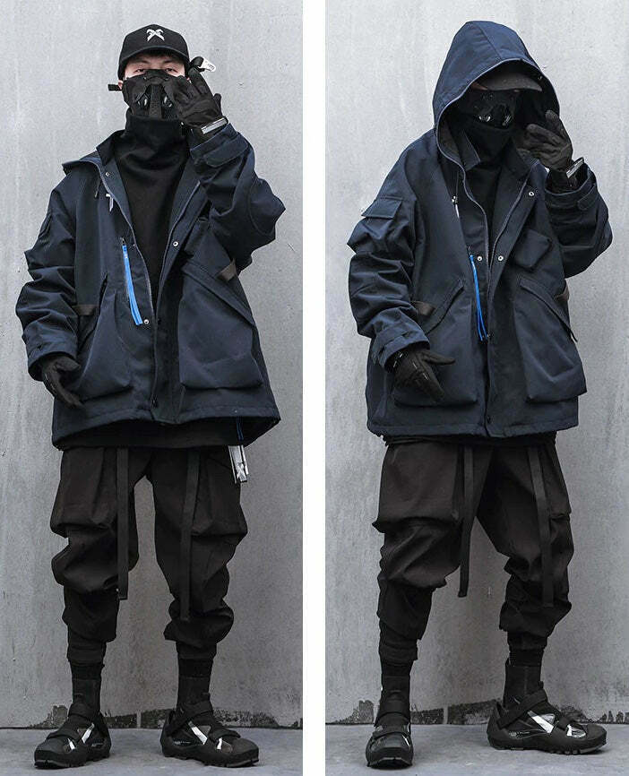 Y2K Aesthetic Futuristic Utility Cargo Jacket for Niche Women Fashion Y2K Aesthetic Futuristic Utility Cargo Jacket for Niche Women Fashion